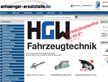 Tablet Screenshot of anhaenger-ersatzteile.de